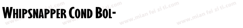 Whipsnapper Cond Bol字体转换